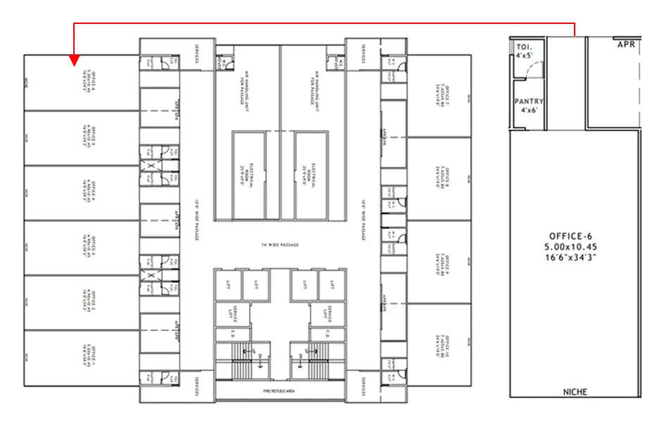 Floor plan for Commercial Office
