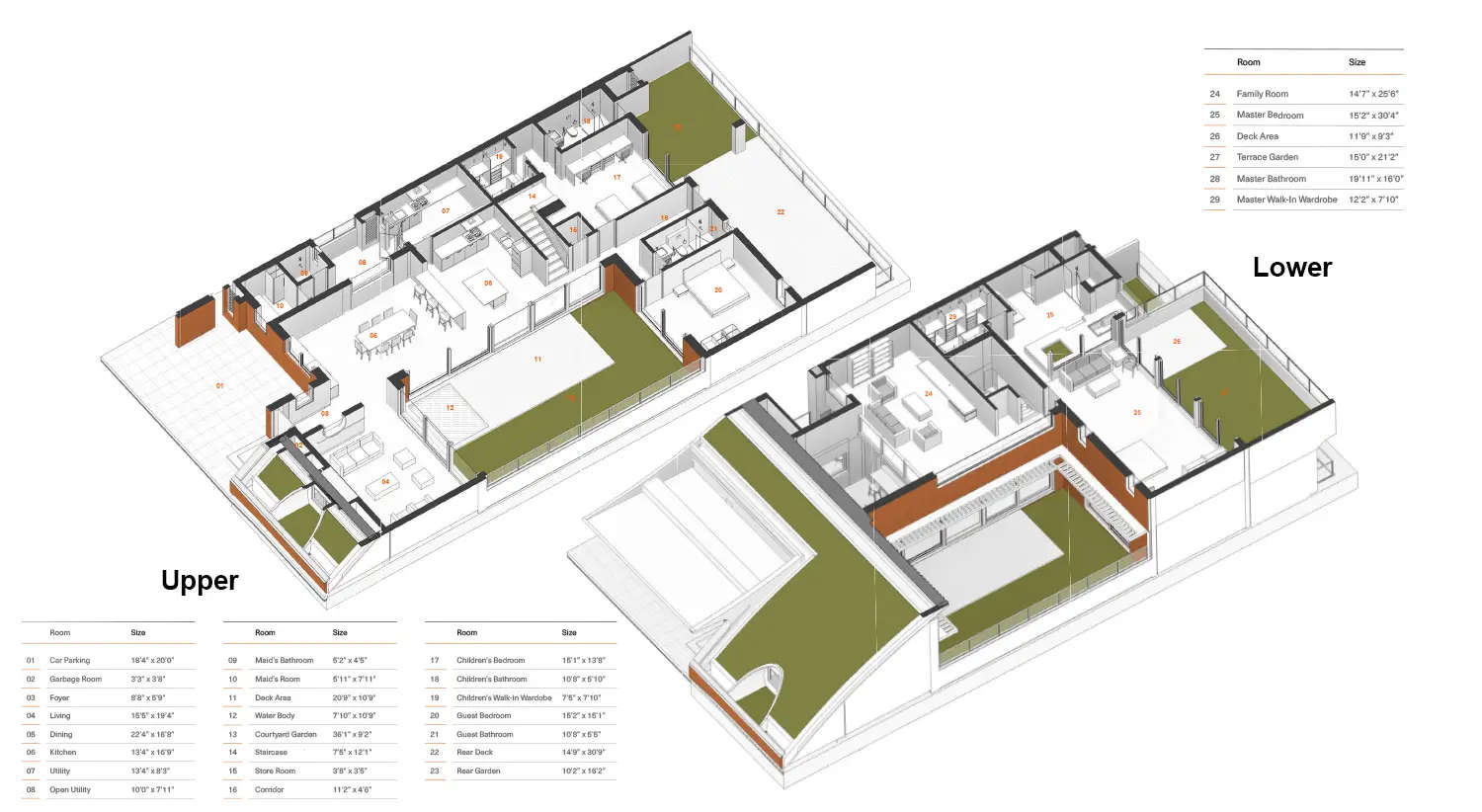 Floor plan for 4 BHK