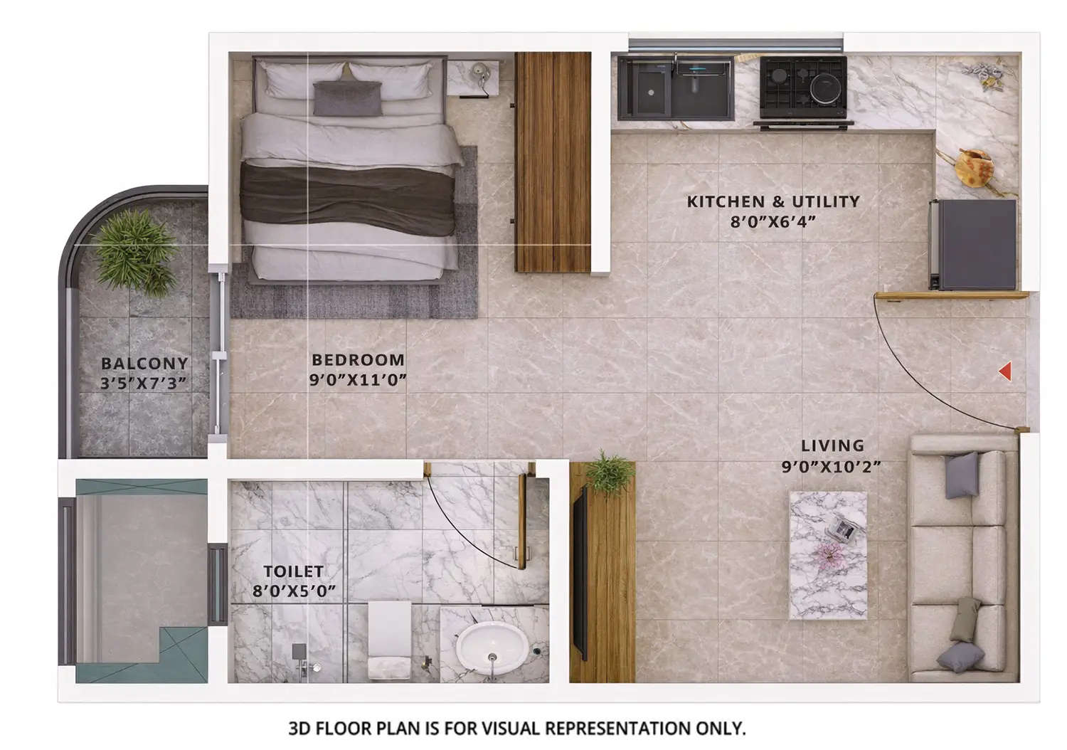 Floor plan for Studio