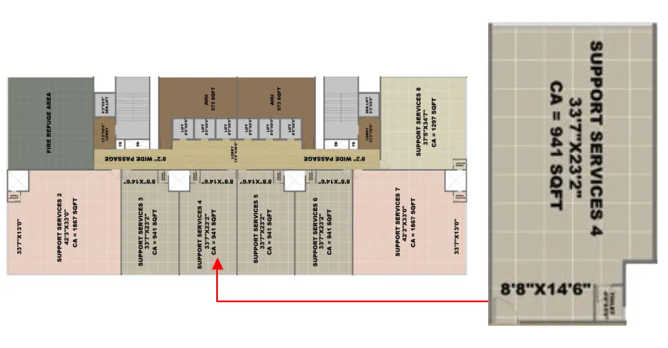 Greenscape Cyber Works Mahape - Floor plan Commercial Office 941 Sq.ft