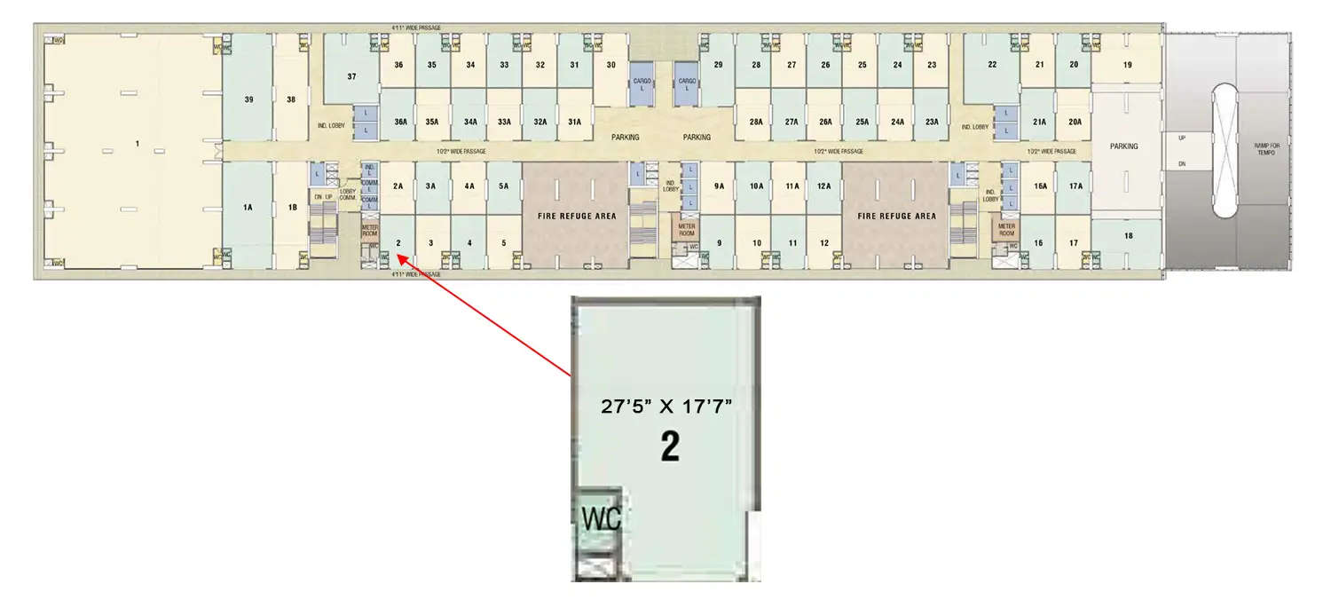 Floor plan for Commercial Office