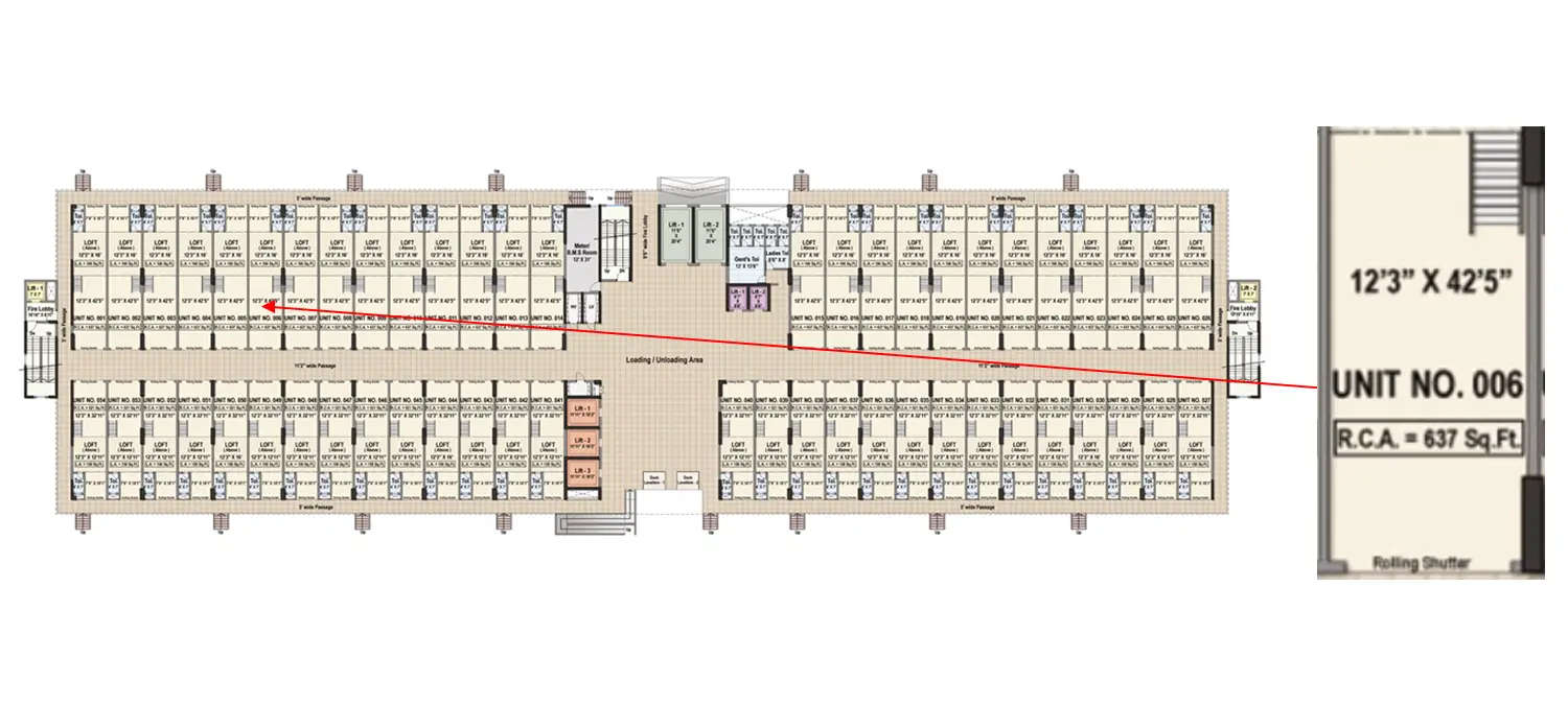 Floor plan for Commercial Office