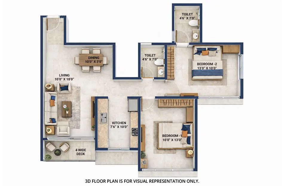 Platinum Parksyde Kharghar - Floor plan 2 BHK 660 Sq.ft