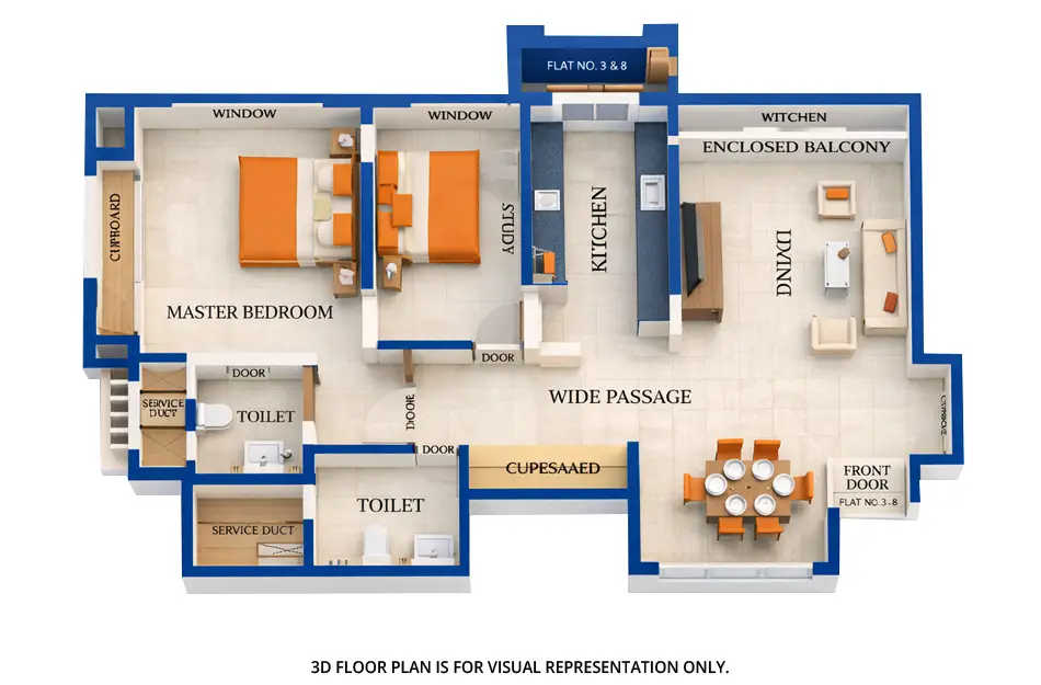 Bhoomi Acres Thane Thane - Floor plan 2 BHK 692 Sq.ft