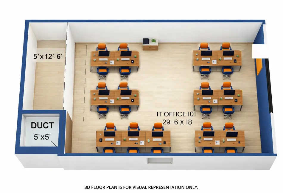 Squarefeet Centura Square Wagle Estate - Floor plan Commercial Office 630 Sq.ft