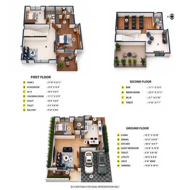 MJR Divine Meadows Chikka Tirupathi - Floor plan 3 BHK 3195 Sq.ft