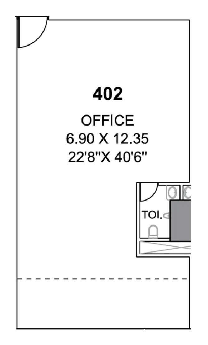 Omicron Business Landmarks Kharadi - Floor plan Commercial Office 900 Sq.ft