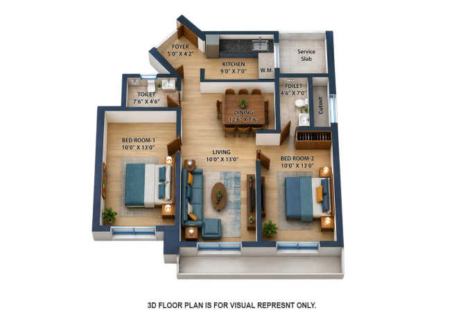 Promesa Fremont Chinchpokli - Floor plan 2 BHK 702 Sq.ft