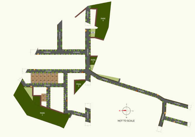 Concorde Hill Crest Chikkabalapur - Floor plan Plot 1200 Sq.ft