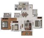 Gera Avive Towers Kharadi - Unit Floor Plans