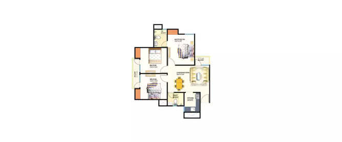 Amrapali Dream Valley Techzone IV Greater Noida W - Floor plan 3 BHK 2450 Sq.ft