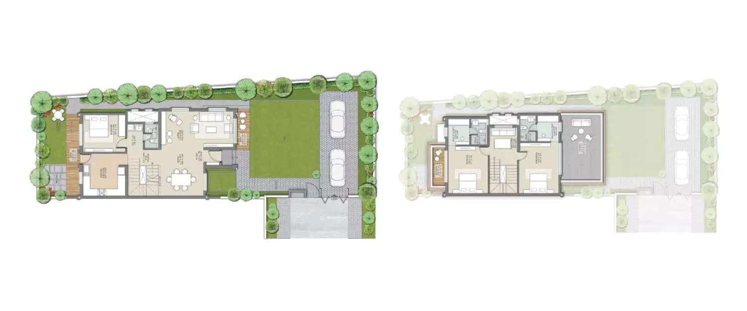 Floor plan for 3 BHK