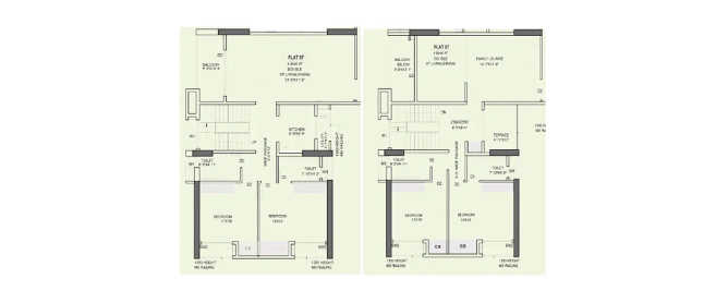Srijan Optima Rajarhat - Floor plan 4 BHK 2596 Sq.ft