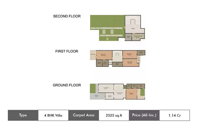 Floor plan for 4 BHK