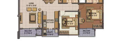 Shriram Summitt, 2 BHK-859 Sq.ft