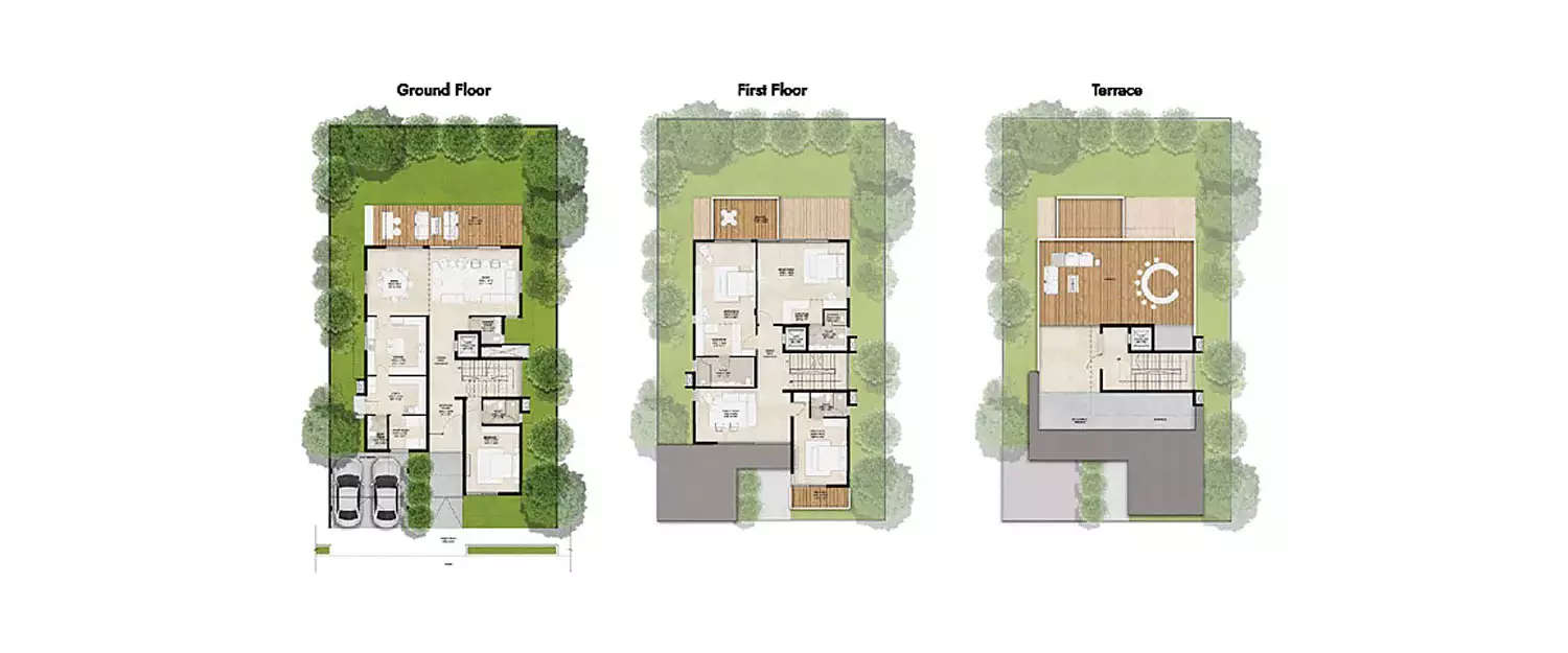 Floor plan for 4 BHK