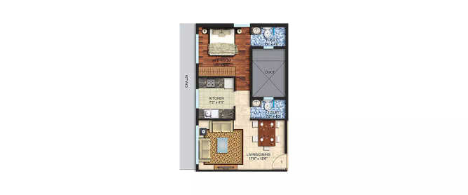 Spenta Alta Vista Chembur - Floor plan 1 BHK 362 Sq.ft