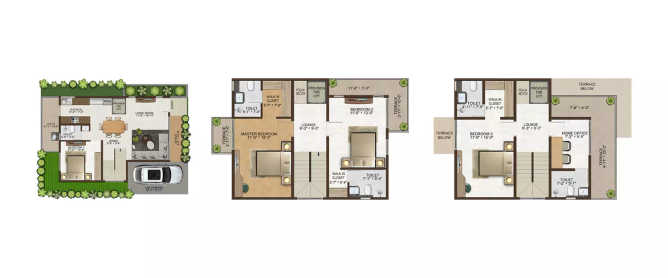 Life On The Green Mallenahalli - Floor plan 5 BHK 2141 Sq.ft