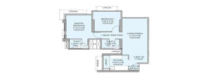 Wadhwa TW Gardens, 2 BHK-680 Sq.ft