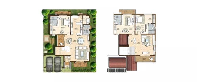 Prestige Augusta Golf Villa Yerappanahalli - Floor plan 3 BHK 3544 Sq.ft