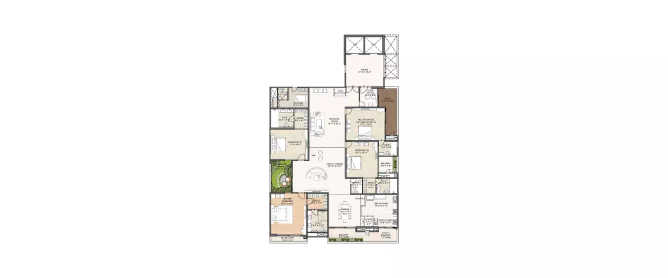The Pearl HITEC City - Floor plan 4 BHK 5400 Sq.ft