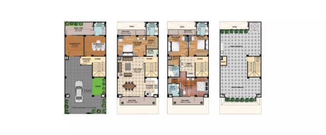Krishnvilas Gaur Yamuna City Greater Noida - Floor plan 4 BHK 3566 Sq.ft