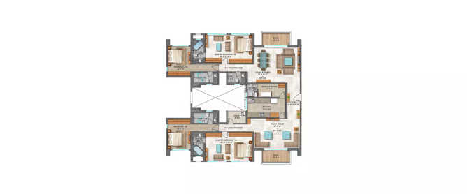 Lodha Serenity Dombivali - Floor plan 4 BHK 2398 Sq.ft