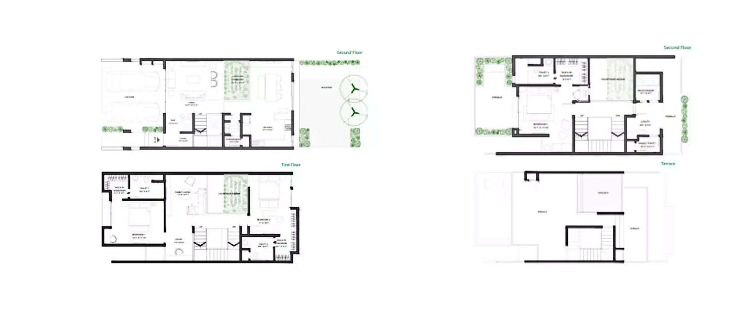 Floor plan for 3 BHK