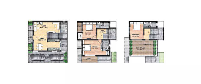 Radiance Iris Jakkur - Floor plan 3 BHK 1685 Sq.ft