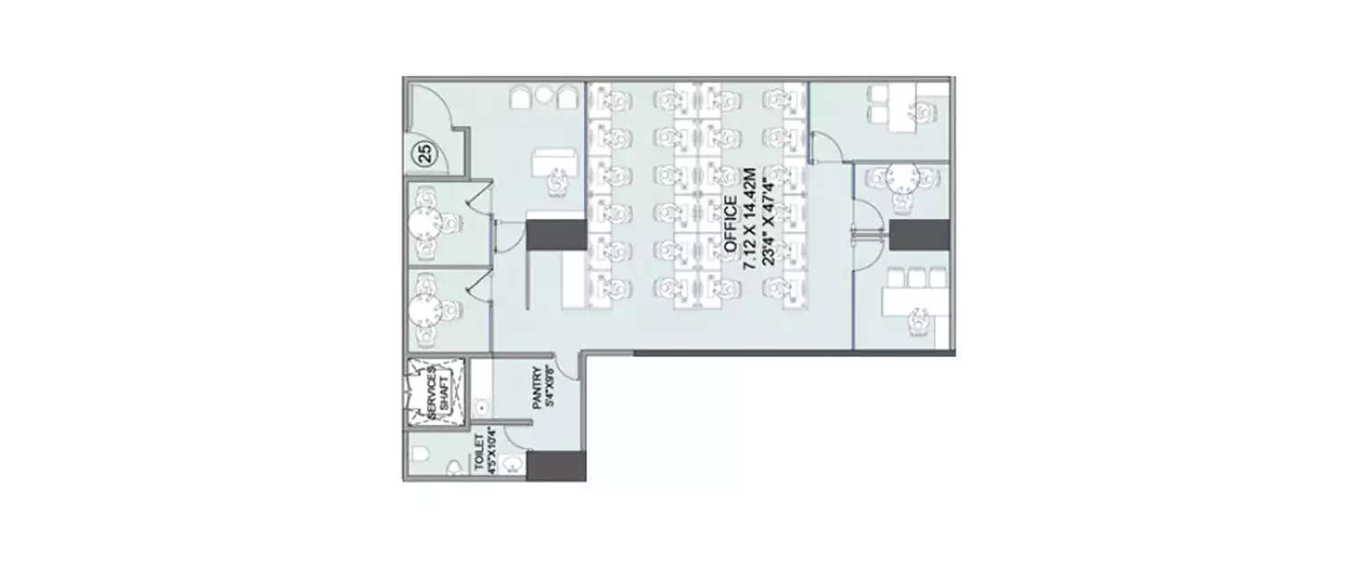 Floor plan for Commercial Office