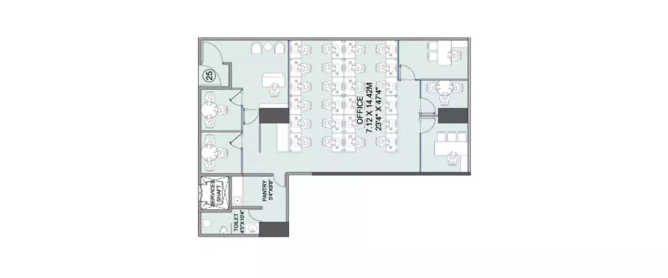 Wadhwa The Epicentre Chembur - Floor plan Commercial Office 1250 Sq.ft