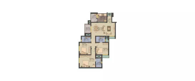 Sobha Forest View Lingadeeranahalli - Floor plan 3 BHK 1512 Sq.ft