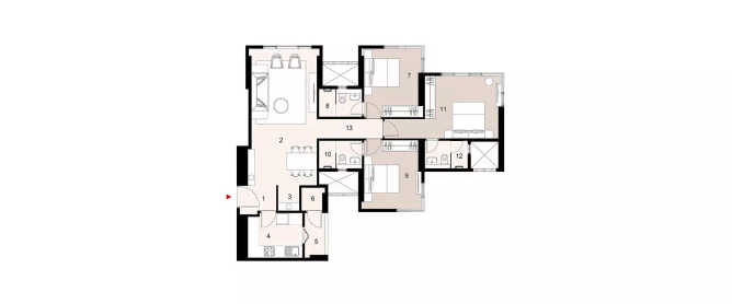 Lodha Parkside Worli - Floor plan 3 BHK  Sq.ft