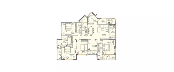 Godrej RKS Chembur - Floor plan 4 BHK  Sq.ft