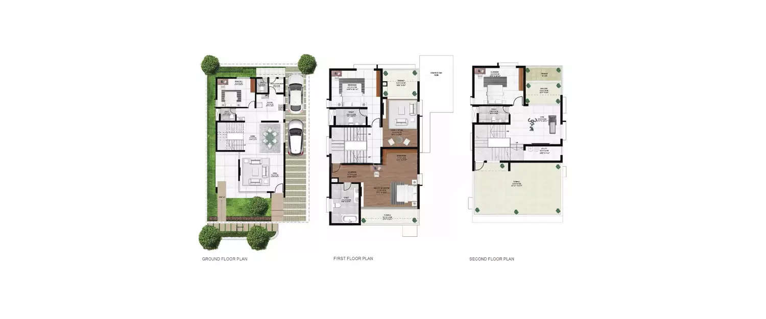 Floor plan for 4 BHK