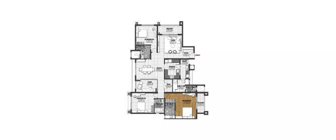 Brigade Atmosphere Devanahalli - Floor plan 3 BHK 2589 Sq.ft
