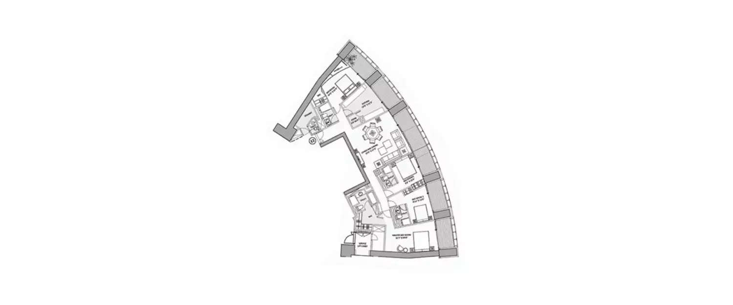 Floor plan for 4 BHK