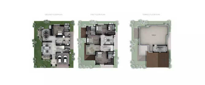 Hiranandani Villas Devanahalli - Floor plan 4 BHK 3390 Sq.ft