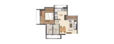 Runwal Codename Bewise, 1 BHK-422 Sq.ft