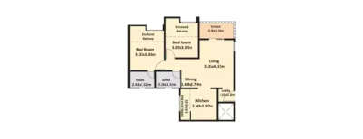 Nyati Enchante, 2 BHK-796 Sq.ft