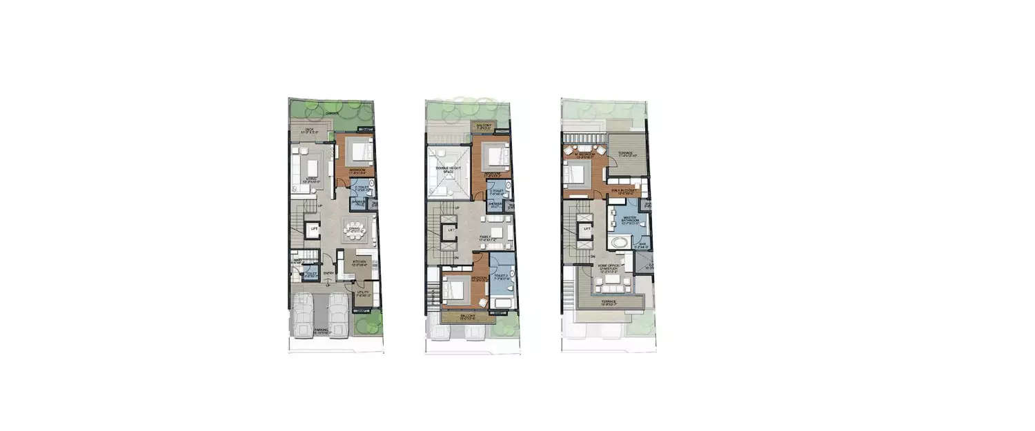 Floor plan for 4 BHK