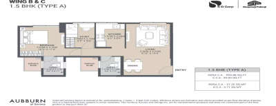 Shapoorji Pallonji Sienna, 1.5 BHK-554 Sq.ft