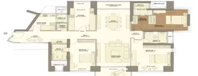 Raheja Vivarea, 3 BHK-2210 Sq.ft