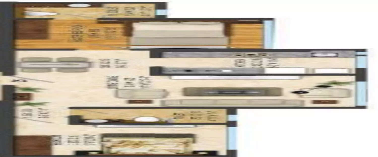 Floor plan for 2 BHK