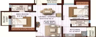 Siddharth 63 Elegance, 2 BHK-856 Sq.ft