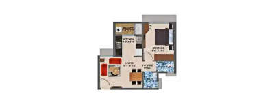 Arihant Sports City, 1 BHK-347 Sq.ft