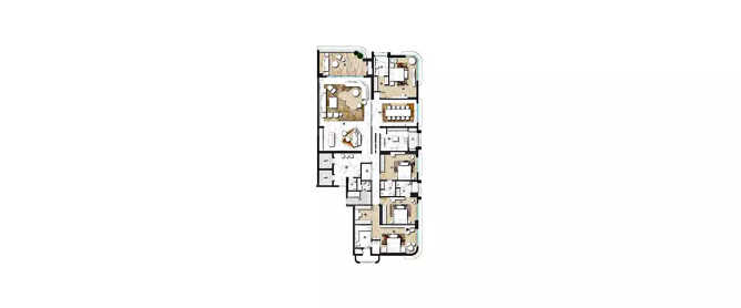 Lodha Versova Versova - Floor plan 5 BHK 8500 Sq.ft