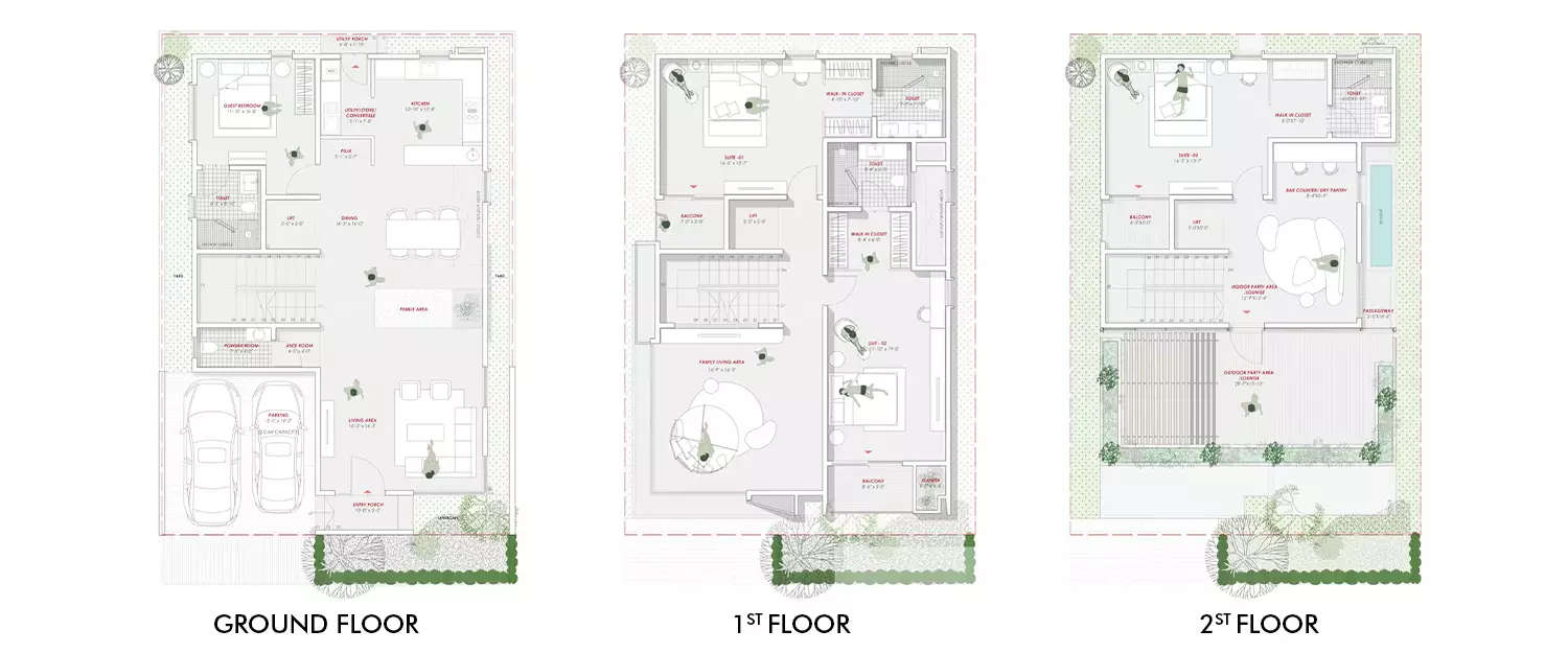 Floor plan for 4 BHK