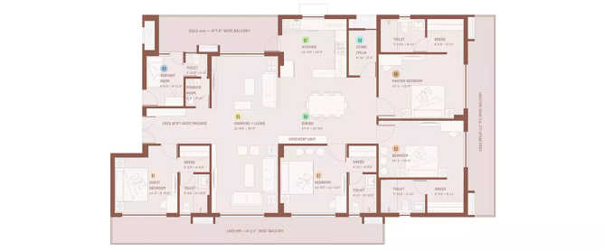 Imperial Residencia Baraulikhalilabad - Floor plan 4 BHK 1836 Sq.ft