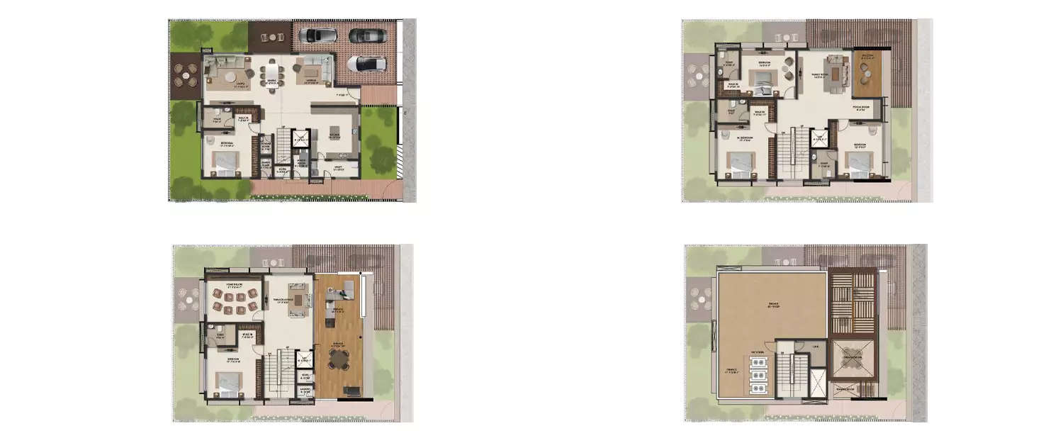 Floor plan for 5 BHK